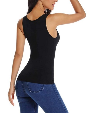 Women's Shapewear Tank Top Tummy Control Cami Shaper Seamless Shaping Camisole Slimming Padded Tanks - Black - CA198KKZI4D $2...