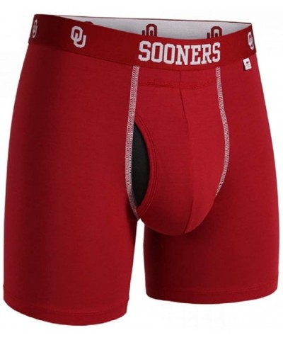 NCAA Team Colors Men's Swing Shift Boxers - Ou Red - CV18OXZYDKE $44.77 Boxers