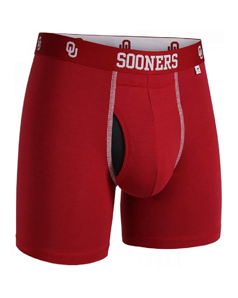 NCAA Team Colors Men's Swing Shift Boxers - Ou Red - CV18OXZYDKE $44.77 Boxers