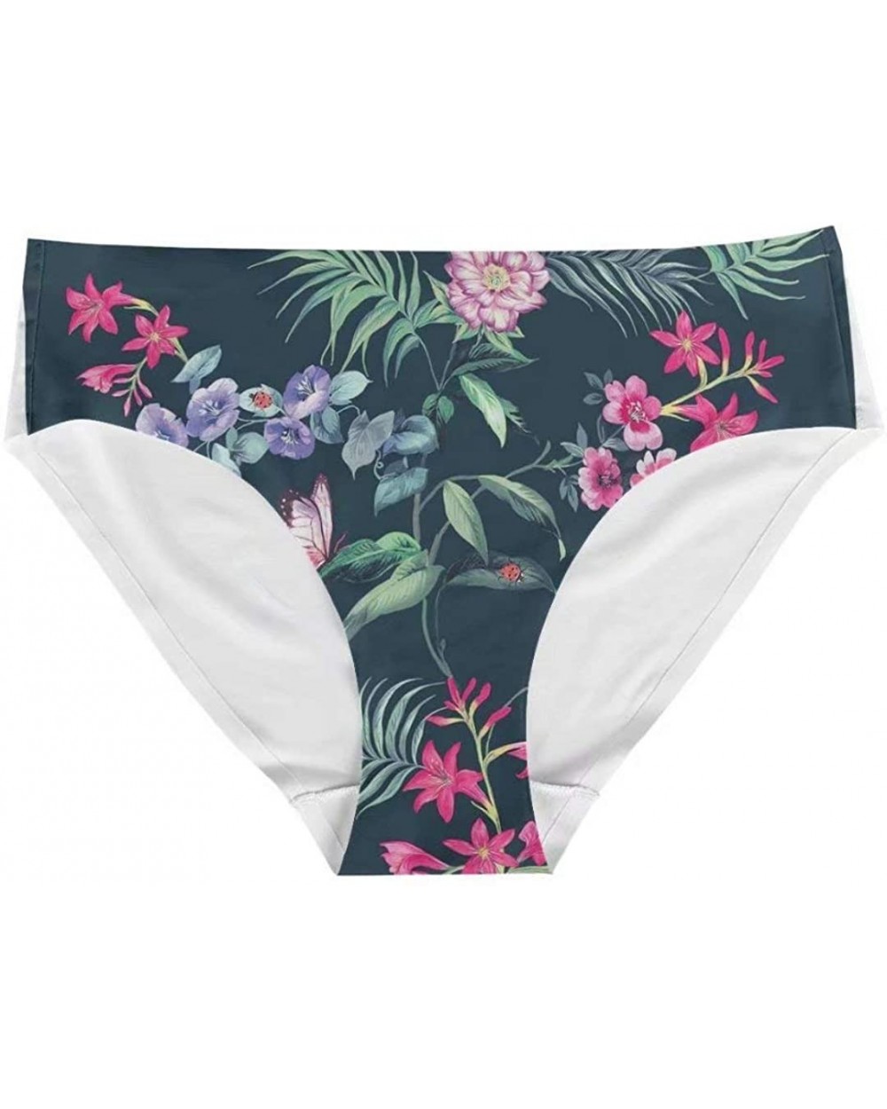 Women Panties Elastic Low Waist Girl Hipsters Underwear Funny Gift - Floral-7 - CG194GGMYL2 $17.32 Panties