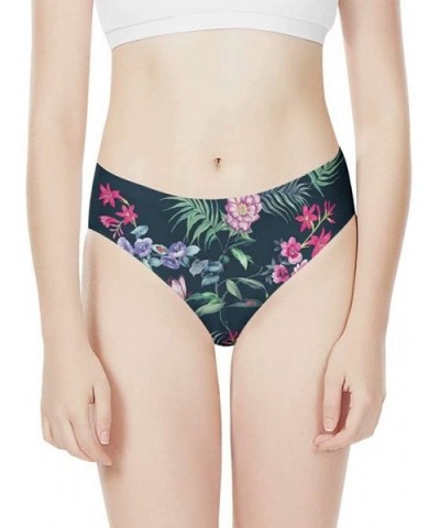 Women Panties Elastic Low Waist Girl Hipsters Underwear Funny Gift - Floral-7 - CG194GGMYL2 $17.32 Panties