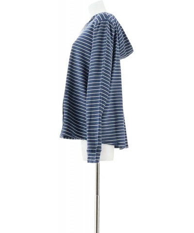 Loungewear Cozy Knit French Terry Hoodie A306955 - Indigo Stripe - CF195EHYO8R $42.94 Tops