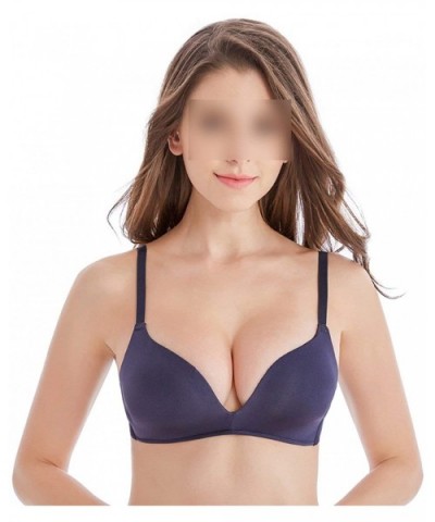 Seamless Bras for Women Push Up Bras No Wire Brassiere A B Cup Underwear - Dark Grey - CW18X8333CR $43.31 Bras