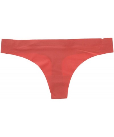 Intimates Womens Seamless Thong Panties Underwear (3Pr) - Black- Dark Coral- Floral - CO18O08C5Q7 $37.37 Panties