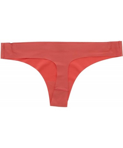 Intimates Womens Seamless Thong Panties Underwear (3Pr) - Black- Dark Coral- Floral - CO18O08C5Q7 $37.37 Panties