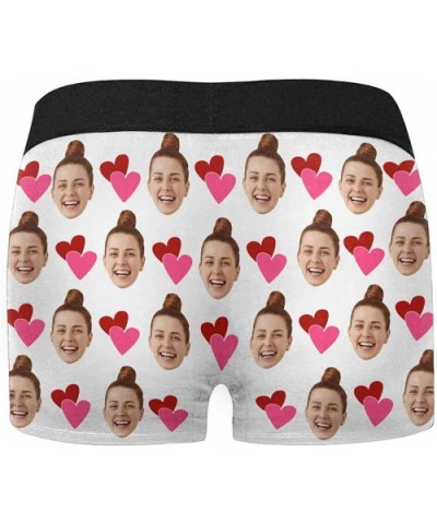 Custom Face Boxers Pink and Red Hearts Wife Faces White Personalized Face Briefs Underwear for Men - Multi 1 - CB18A49K6ZL $3...