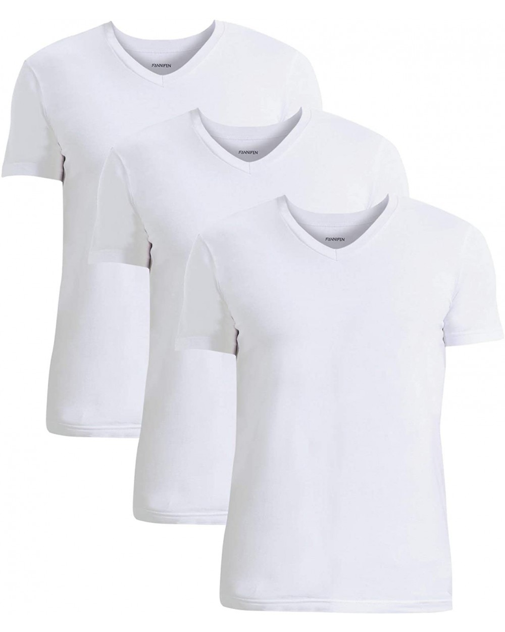 Men's Undershirt V-Neck Cotton T-Shirt Multipack - V-white - C2194L72EUS $31.46 Undershirts