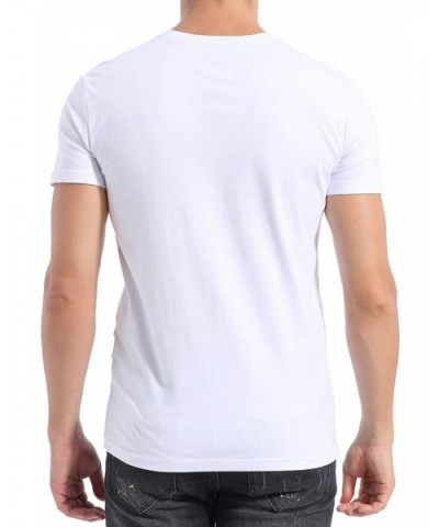 Men's Undershirt V-Neck Cotton T-Shirt Multipack - V-white - C2194L72EUS $31.46 Undershirts