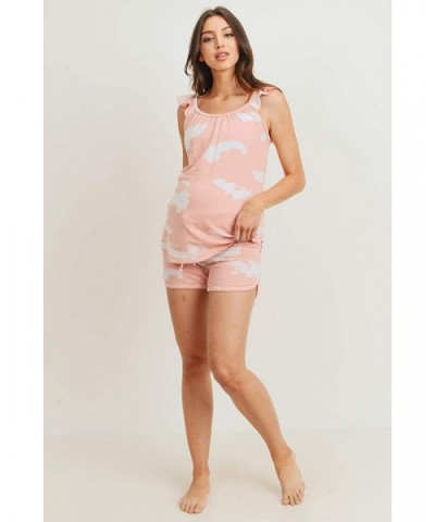 Women's Maternity Pajama Set Loungewear - Pink Cloud - C819D099ERG $46.64 Sets