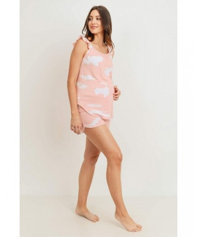 Women's Maternity Pajama Set Loungewear - Pink Cloud - C819D099ERG $46.64 Sets