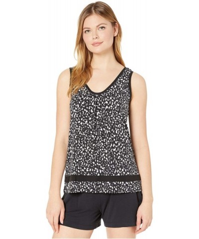 Modal Spandex Tank Top - Black Animal - C0194IEI6X5 $33.04 Tops