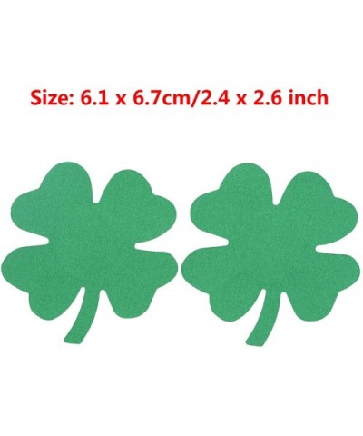 10 Pairs Four Leaf Clover Nipple Covers Disposable Adhesive Invisible Breast Petals Pasties Breast Stickers for Women - Green...