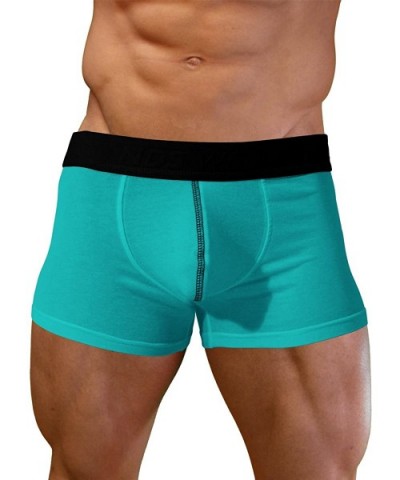 Mens Stretch Cotton Pouch Trunk Underwear - Blue-atoll - CM11QA2CVQ9 $34.12 Boxer Briefs