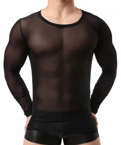 Hot Men's See-Through Compression Vest- Ultimate Sexiness- Hot Men's Bodysuit- Surprise Thing Men's Hot Wear? - Black Shirt -...