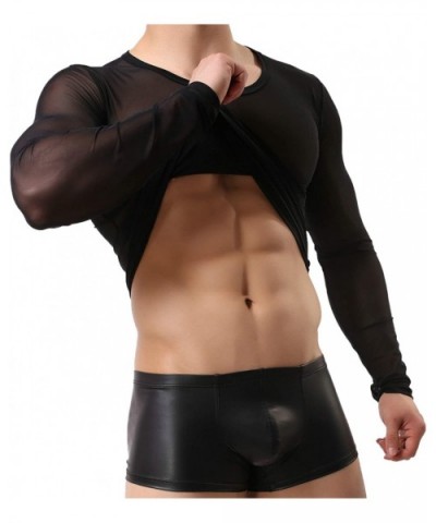 Hot Men's See-Through Compression Vest- Ultimate Sexiness- Hot Men's Bodysuit- Surprise Thing Men's Hot Wear? - Black Shirt -...