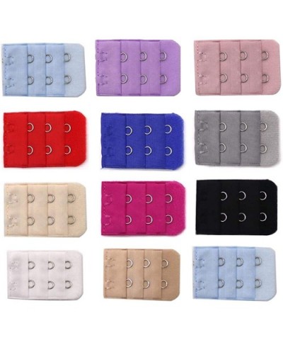 Elastic Bra Extenders 2 Row 3 Hooks Strap Adjustable Lengthened Clasp for Women Intimates Accessories - 5pcs - C119DUHK449 $2...