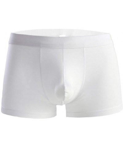 Mens Sexy Trunks Underwear Boxer Briefs Modal Breathable Knickers Shorts Bulge Pouch Underpants - White - CJ180EW2T5H $11.67 ...