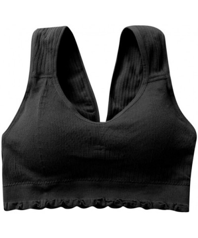 Yoga Sports Bra for Women Strappy Crop Tank Tops Workout Camisole Tube Top Underwears - Black - CR19CXW3C6D $28.21 Camisoles ...