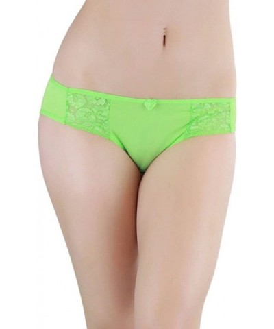 Women's Pack of 6 Bikini Panty - Front Lace Accent - CB121NT74RF $32.54 Panties