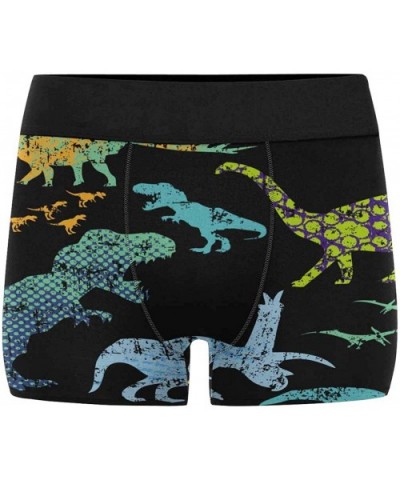 Custom Watercolor Dinosaur Boxer Briefs Underwear for Mens Juniors Youth Boys - Multi 1 - C018SRZ5Z3G $33.93 Boxer Briefs