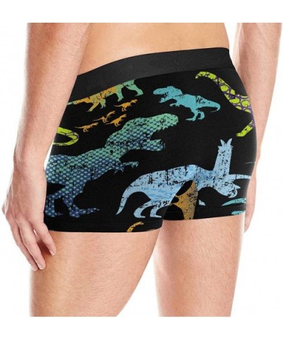 Custom Watercolor Dinosaur Boxer Briefs Underwear for Mens Juniors Youth Boys - Multi 1 - C018SRZ5Z3G $33.93 Boxer Briefs