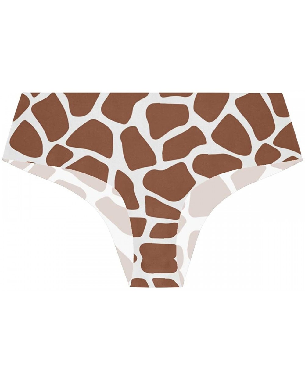 Women's Seamless Underwear- Giraffe Skin Printed Sexy Ladies Bikini Panties Low Rise Brief - Giraffe Skin Printed - CB18A73KK...