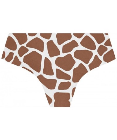 Women's Seamless Underwear- Giraffe Skin Printed Sexy Ladies Bikini Panties Low Rise Brief - Giraffe Skin Printed - CB18A73KK...