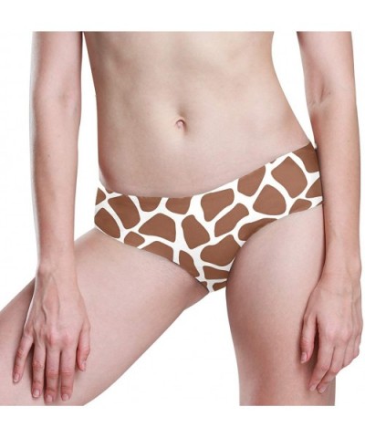 Women's Seamless Underwear- Giraffe Skin Printed Sexy Ladies Bikini Panties Low Rise Brief - Giraffe Skin Printed - CB18A73KK...