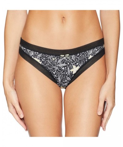 Women's Floral Bonanza Brazilian Cheeky Brief - Black - C1180ZYN4Z3 $15.42 Panties