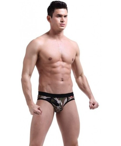 Mens Sexy Hollowed Pouch Thong Underwear Pack - Coffee Green - C418YNDMYOQ $11.31 G-Strings & Thongs