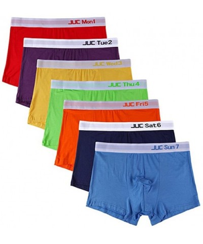 Men's Underwear Boxer Brief Solid Color Stretch Plus Size 4-7 Pack S-XXXL - Multicolored1 - CS186IDHRZ8 $34.41 Boxer Briefs