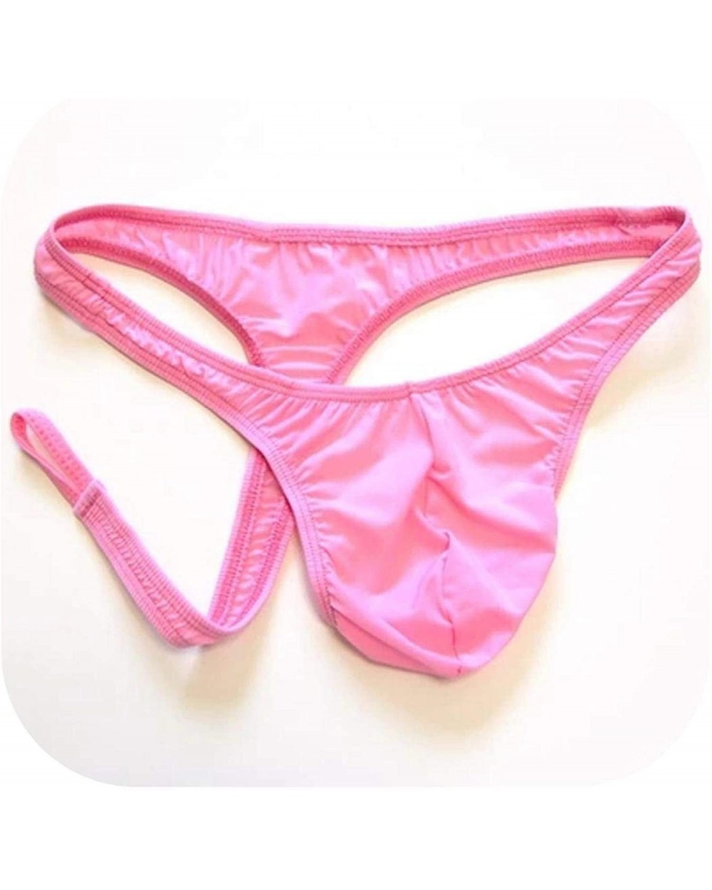 2019 Underwear Personality Men Thongs G Strings Sexy Ultra Tight Pouch Nylon Jockss - Pink - CI198OTWISA $44.24 G-Strings & T...