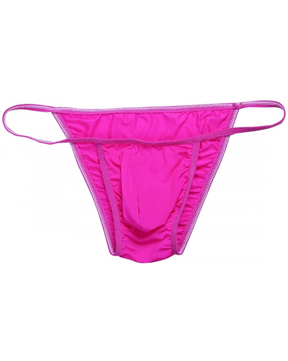 Men's Silky Bugle Pouch Tanga Briefs Bikini Underwear - Rose - C712O5LXEG8 $22.09 G-Strings & Thongs