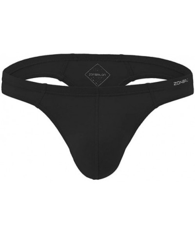 Bamboo Mens Thong Underwear Sexy Man Thong Butt-Flaunting Mens G-String T-Back - Black - C518S4C67IQ $16.07 G-Strings & Thongs