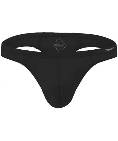 Bamboo Mens Thong Underwear Sexy Man Thong Butt-Flaunting Mens G-String T-Back - Black - C518S4C67IQ $16.07 G-Strings & Thongs