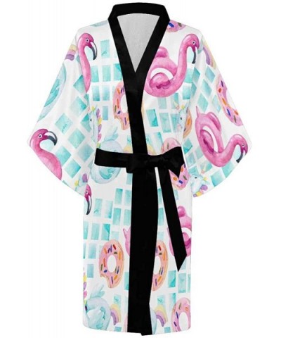 Custom Hawaiian Tropical Palm Tree Women Kimono Robes Beach Cover Up for Parties Wedding (XS-2XL) - Multi 4 - C9194S4ZS5X $79...