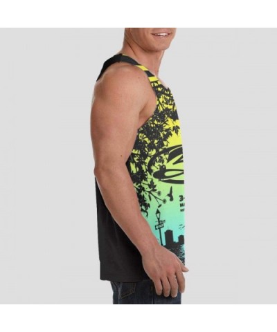 311 Band Mens Comfort Premium Tank Top Black - C619CAKMDRD $33.83 Undershirts