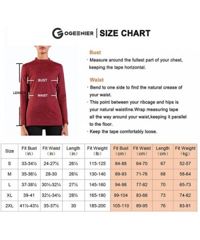 Women's Thermal Fleece Shirts Long Sleeve Running Top with Thumbholes Hiking Workout T-Shirt Fitness Athletic Shirt - Navy Bl...