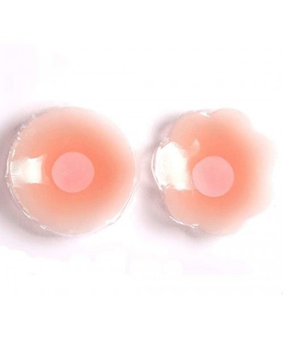 Nipple Covers Reusable Adhesive Silicone Breast Nipplecover Pasties 2 Pairs - 2 Pairs Round - C118HHX4U8A $10.69 Accessories