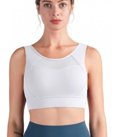 Sports Bras for Women-Sexy Medium Support Padded Sports Bra for Yoga Fitness with Removable Cups - C-white - CT198R22MQN $32....