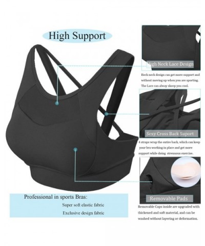 Sports Bras for Women-Sexy Medium Support Padded Sports Bra for Yoga Fitness with Removable Cups - C-white - CT198R22MQN $32....