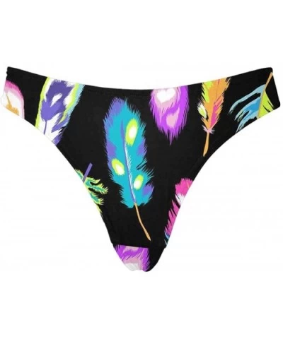 Purple Geometric Pattern Women's Classic Thongs Breathable Soft Panties Underwear - Multi 06 - CN1986KHO44 $35.97 Panties