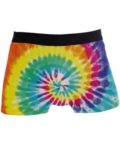 Men's Boxers Briefs Men Boxer Shorts Mens Trunks Pouring Beer Bubble Froth Glass - Rainbow Tie Dye Spiral Colorful - CE192YQD...