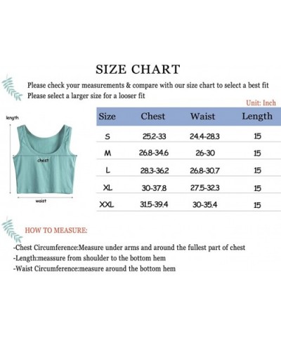 Women Crop Tank Top Slim Fit Camisole Vest Cotton Sleeveless Tops - Black - CN19C8AOUID $14.99 Camisoles & Tanks