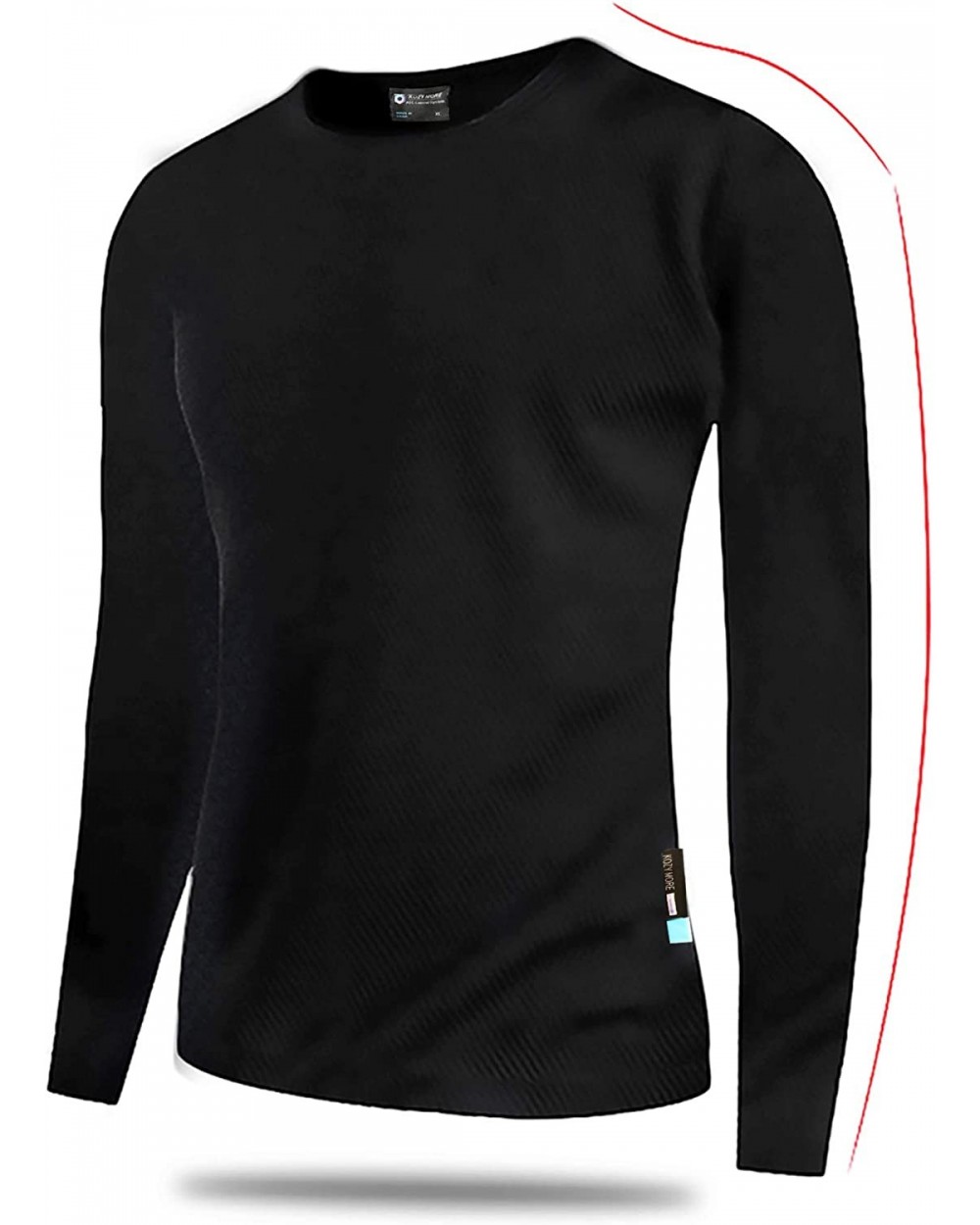 Men's Classic Thermal T-Shirt Tech Stretch Long Sleeve Tops with Adaptive Temperature Control - Black - C11927KA0D0 $53.05 Th...