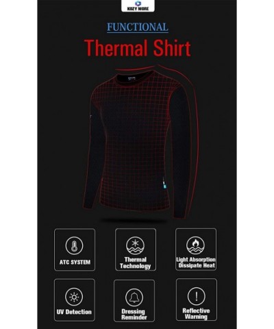 Men's Classic Thermal T-Shirt Tech Stretch Long Sleeve Tops with Adaptive Temperature Control - Black - C11927KA0D0 $53.05 Th...