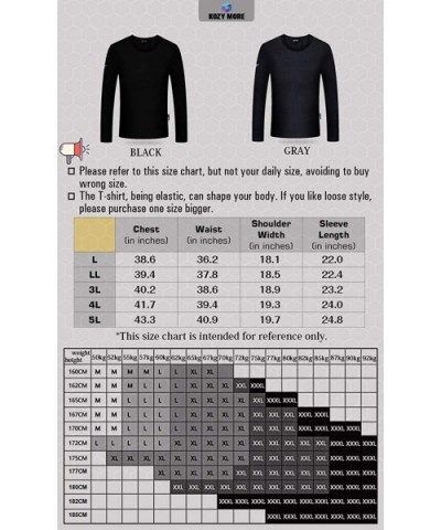 Men's Classic Thermal T-Shirt Tech Stretch Long Sleeve Tops with Adaptive Temperature Control - Black - C11927KA0D0 $53.05 Th...