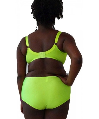 Green Bra Neon Lime Green Bralette Sheer See Through Sheer lace Underwire - C218XUN60CQ $58.31 Bras