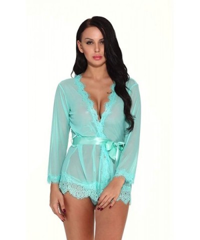 Lingerie for Women Porno Underwear Exotic Apparel Nightdress Babydoll - Sky Blue - CM1938D49UL $27.45 Baby Dolls & Chemises