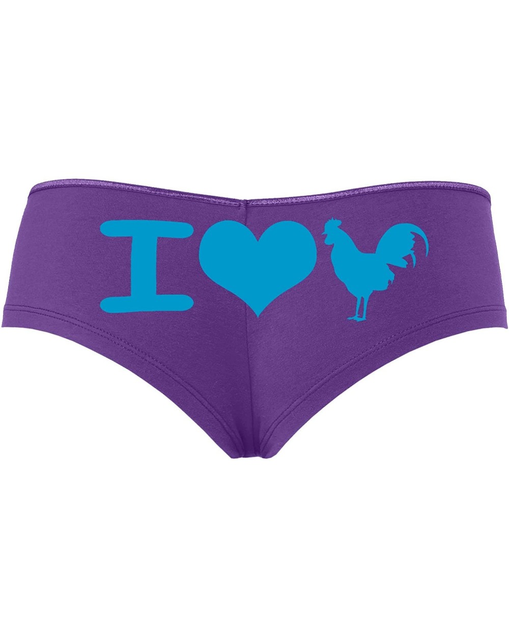 I Heart Cock Boy Short Panties - I Love Cock Rooster Boyshort Underwear - Panty Game Shower Gift - Sky Blue - C618SRGGLZI $20...